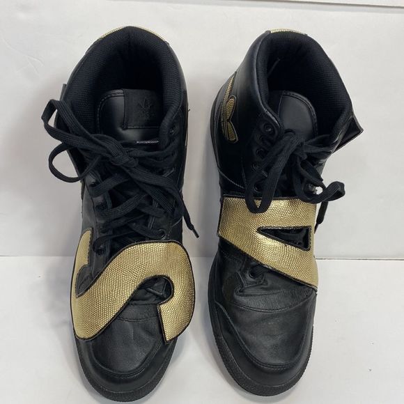 RARE ADIDAS Jeremy Scott x adidas Letters Black/Gold 14 NWOB - Picture 3 of 16